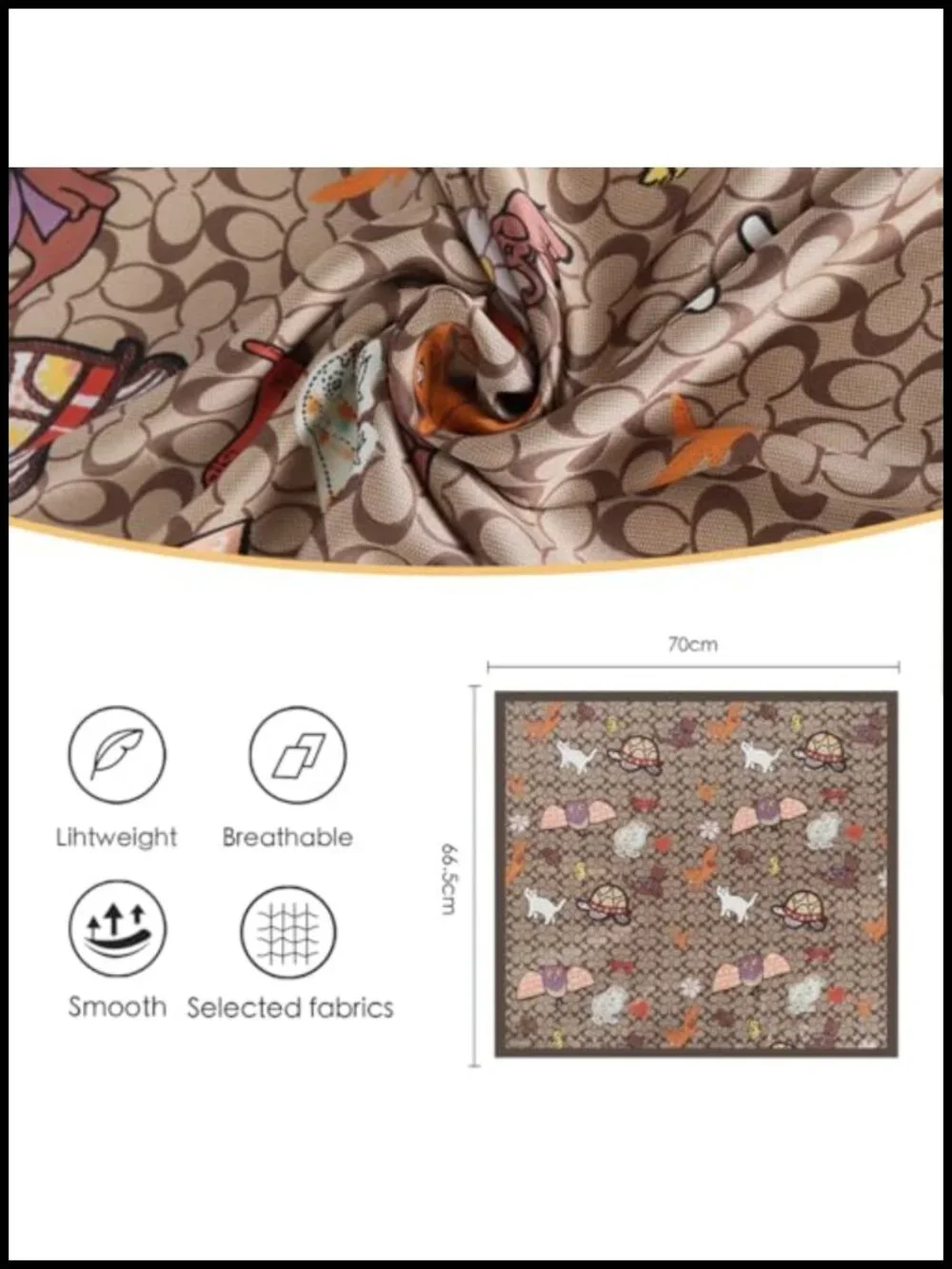 Silk-Like Square Scarf 27.5x27.5 Inches Fashion Bandana Versatile Accessory